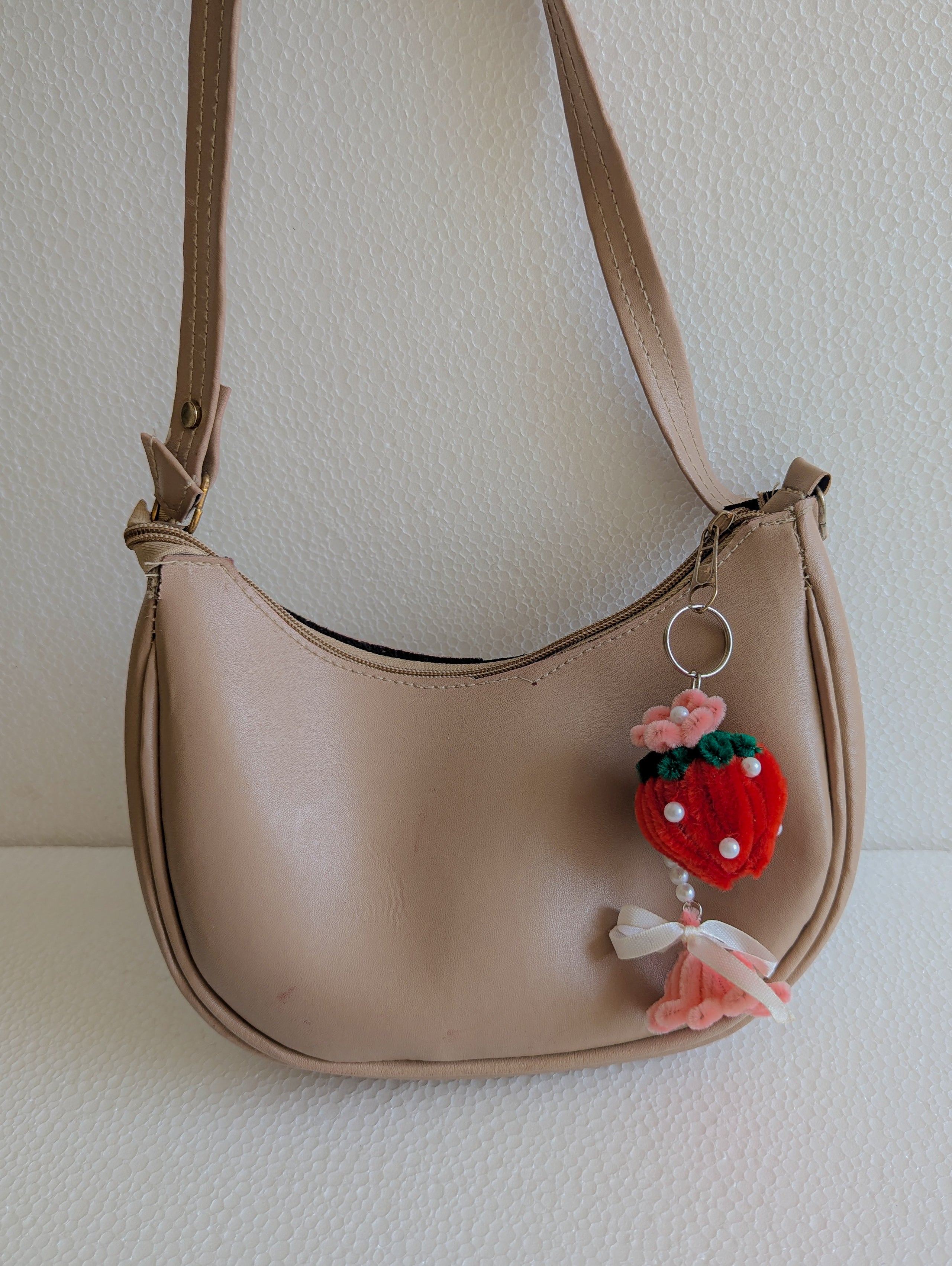 Strawberry Blossom Keychain 🍓