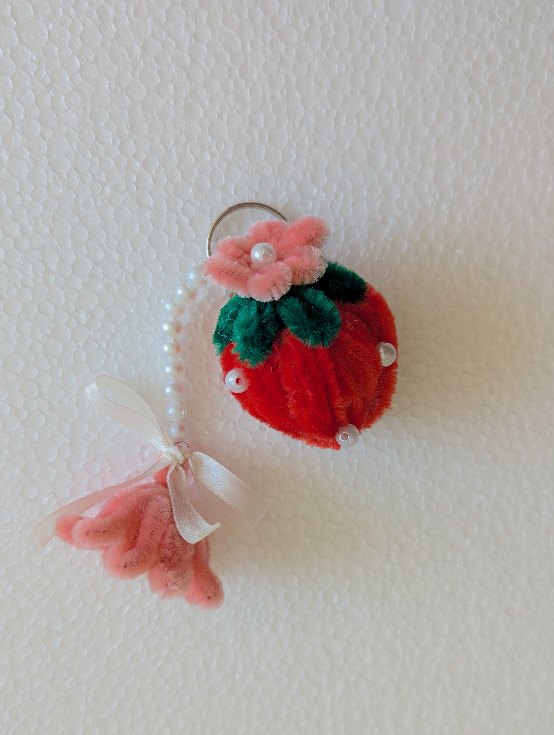 Strawberry Blossom Keychain 🍓