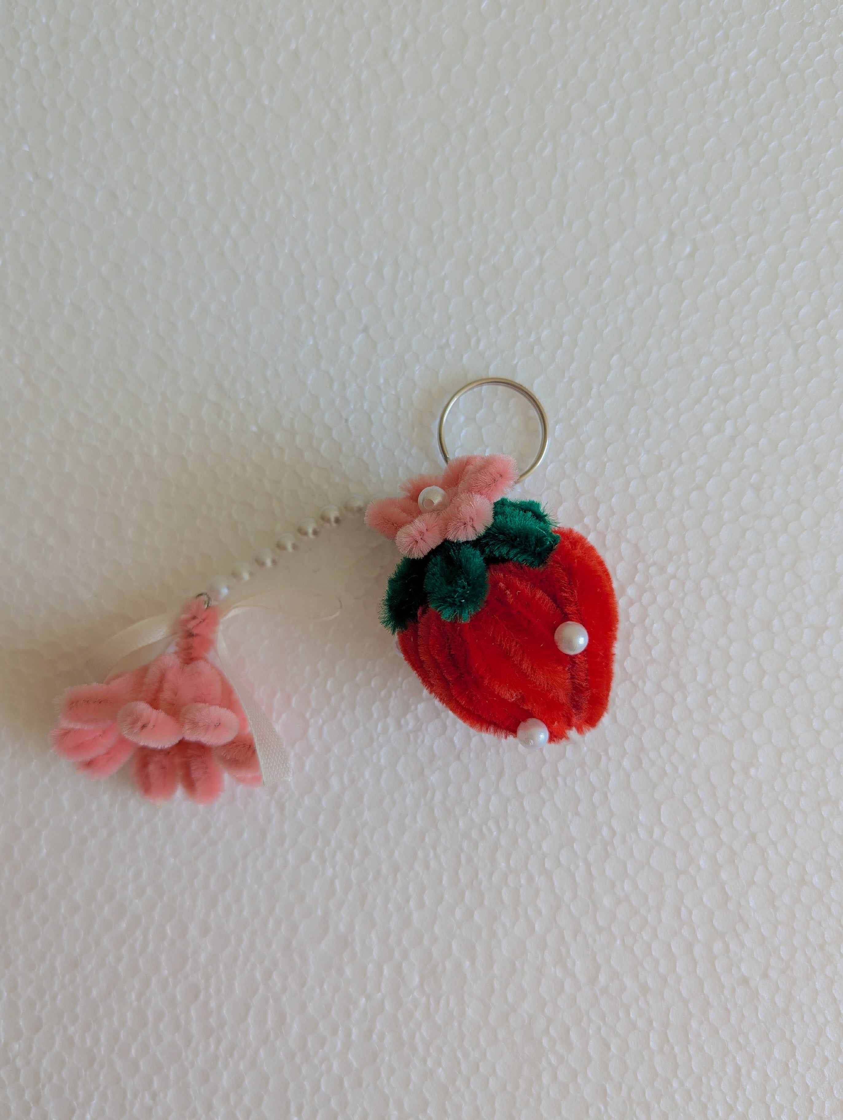 Strawberry Blossom Keychain 🍓