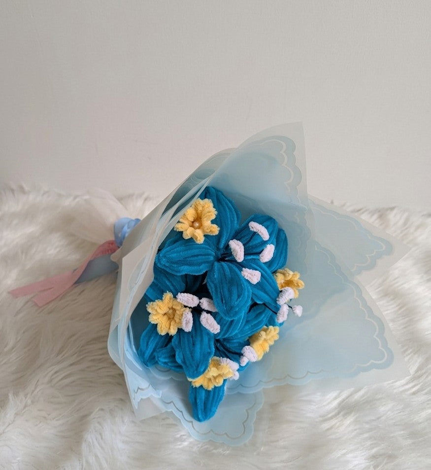 Azure Lily Pipe Cleaner Bouquet