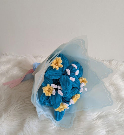Azure Lily Pipe Cleaner Bouquet