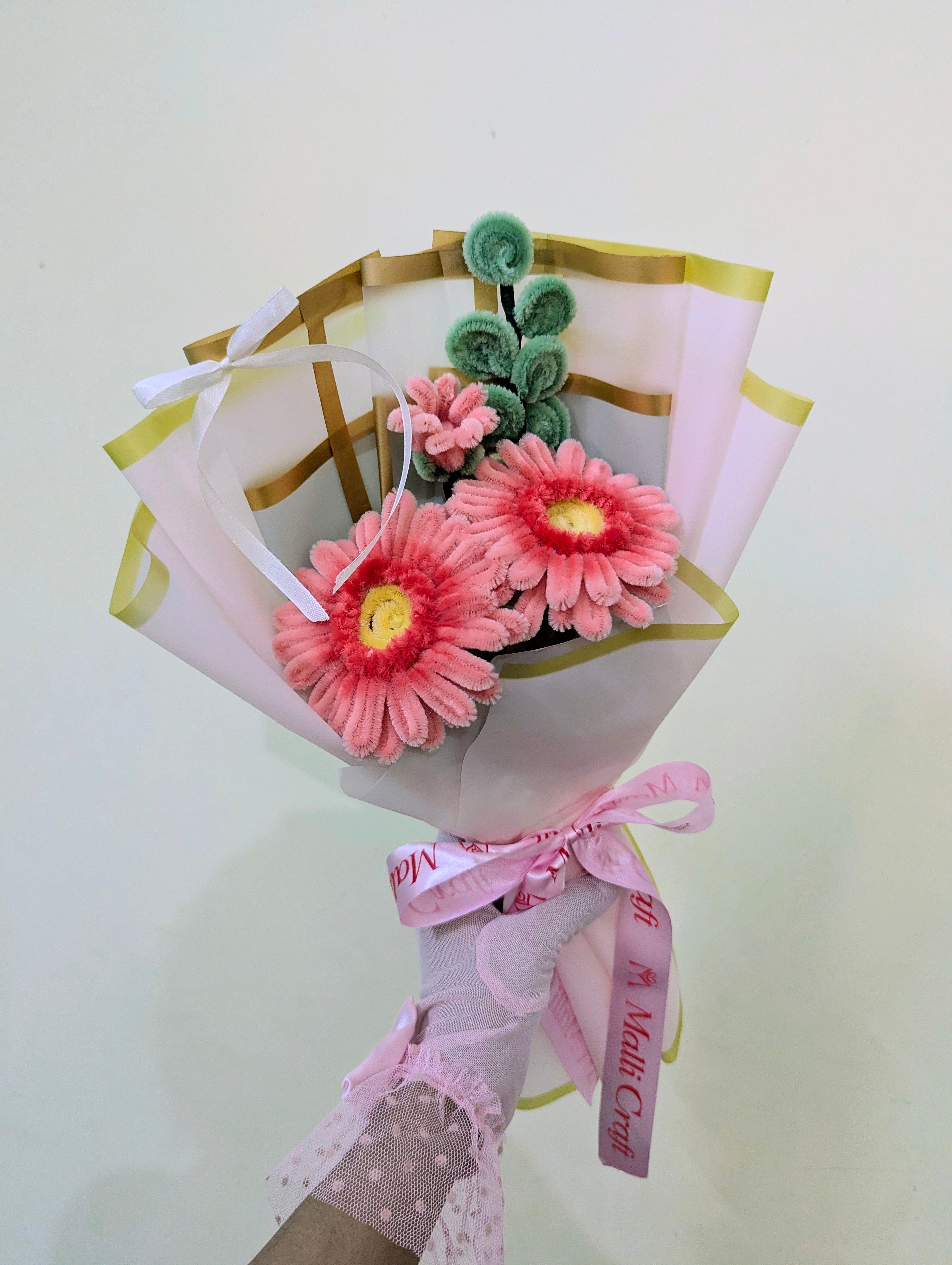 Blush Bloom Pipe Cleaner Bouquet