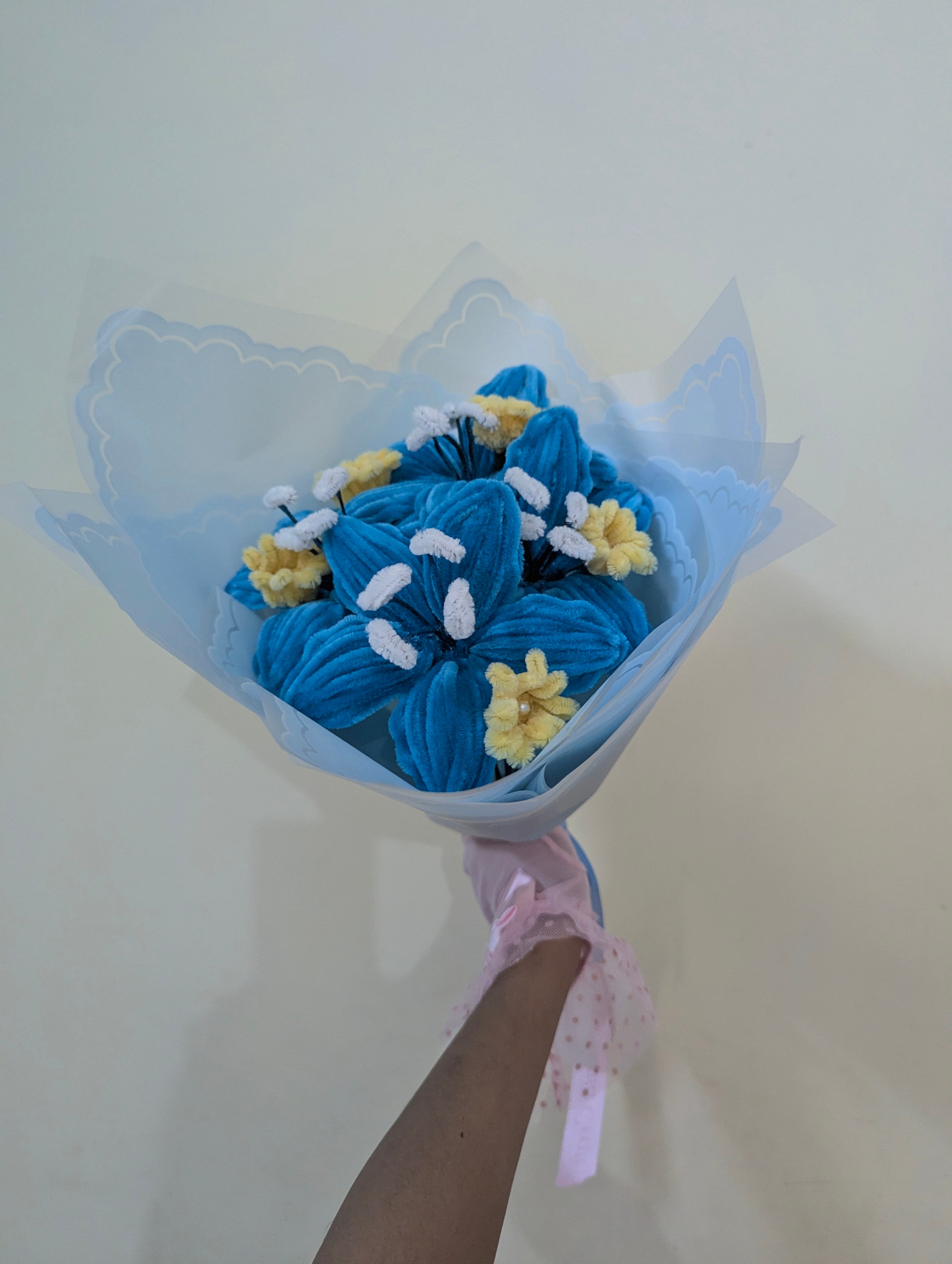 Azure Lily Pipe Cleaner Bouquet