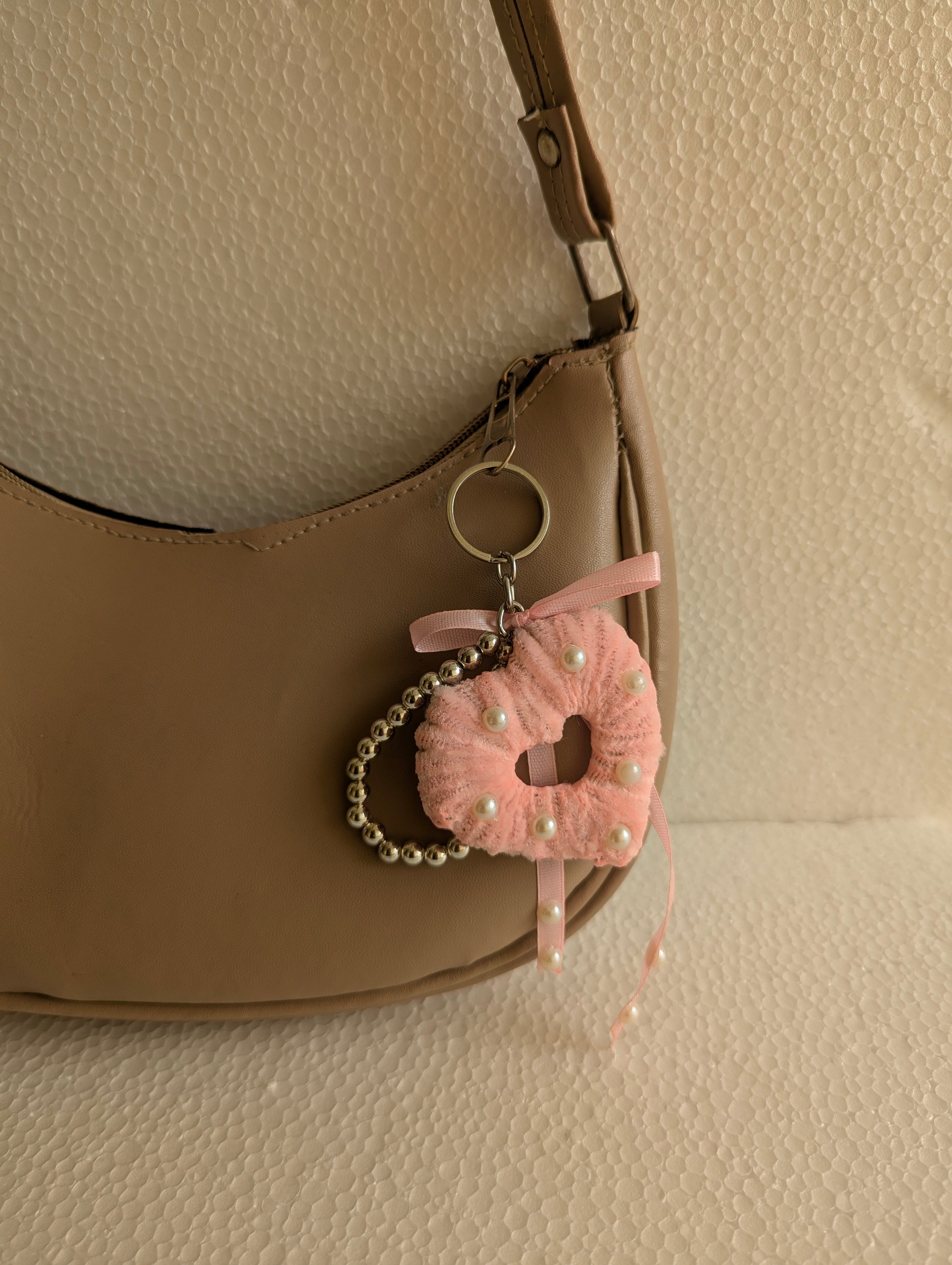 Blush Pearl Heart Charm