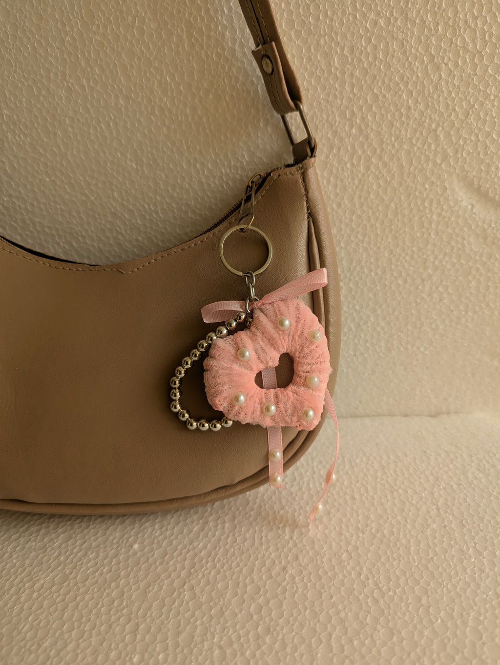 Blush Pearl Heart Charm