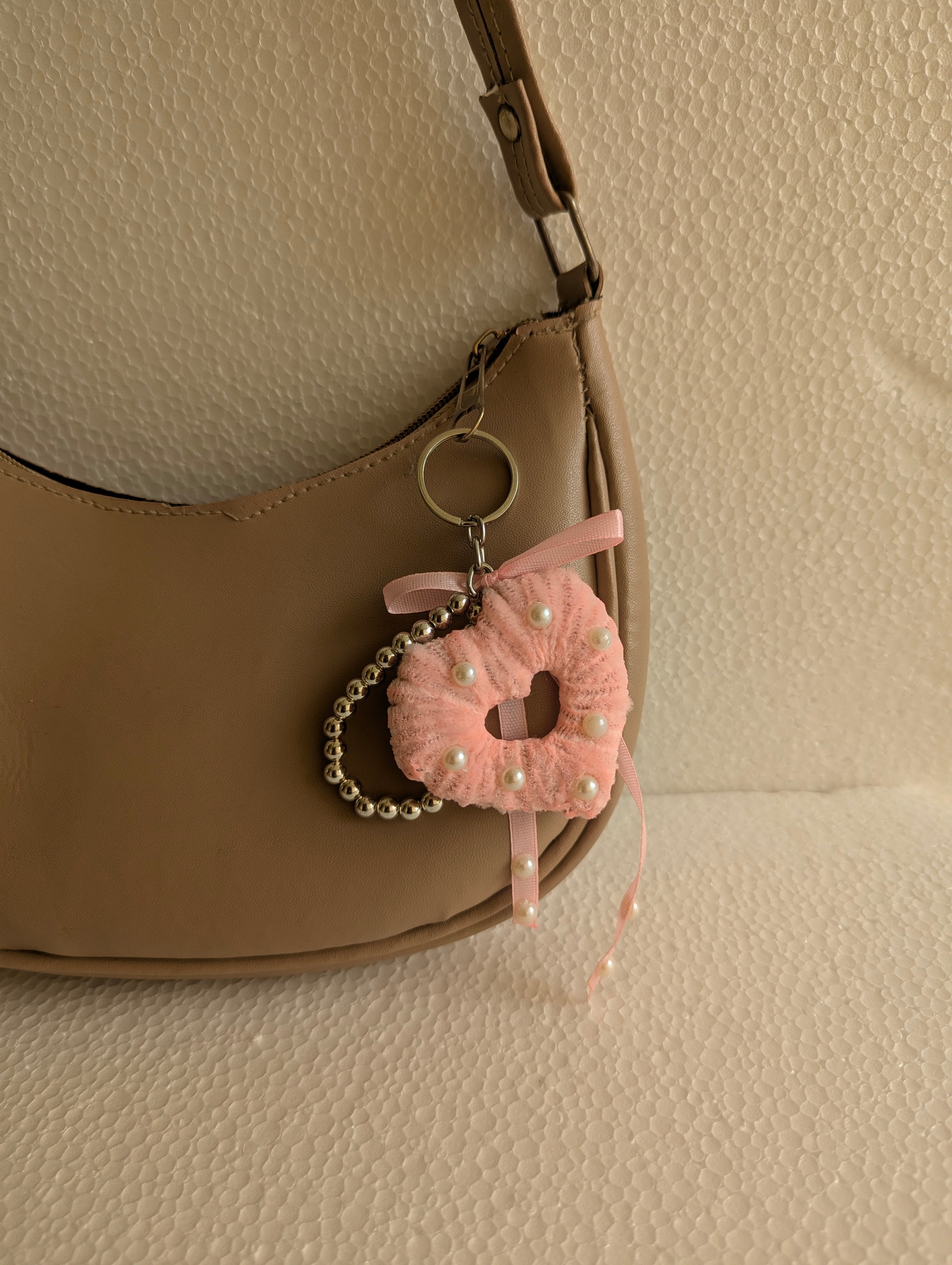 Blush Pearl Heart Charm