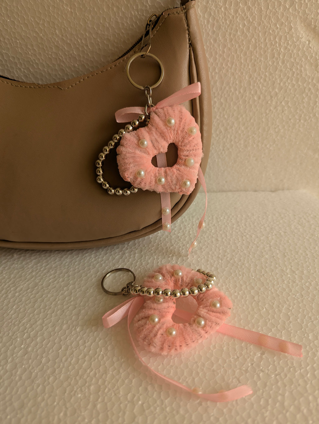 Blush Pearl Heart Charm