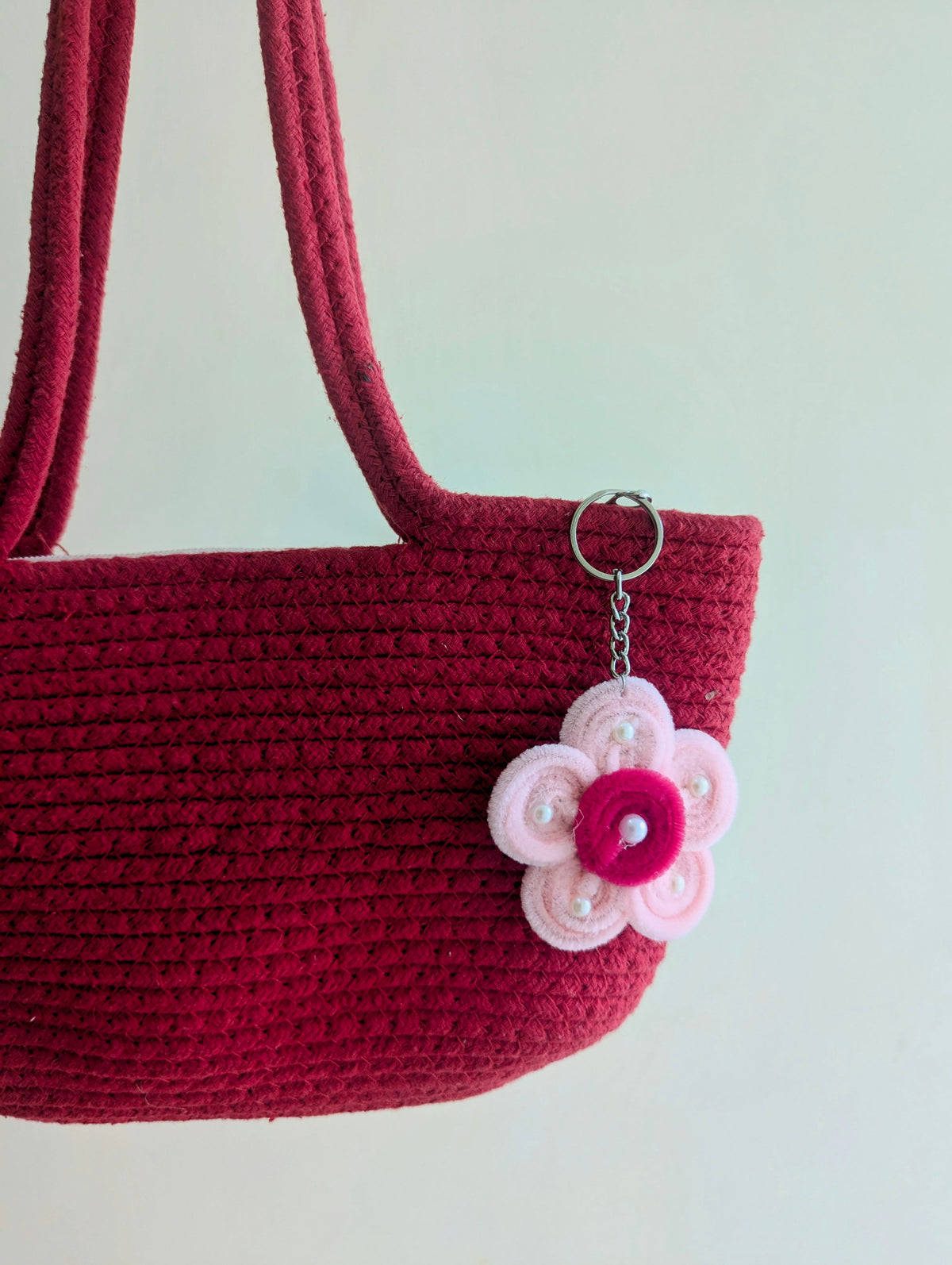 Blush Bloom Bag Charm