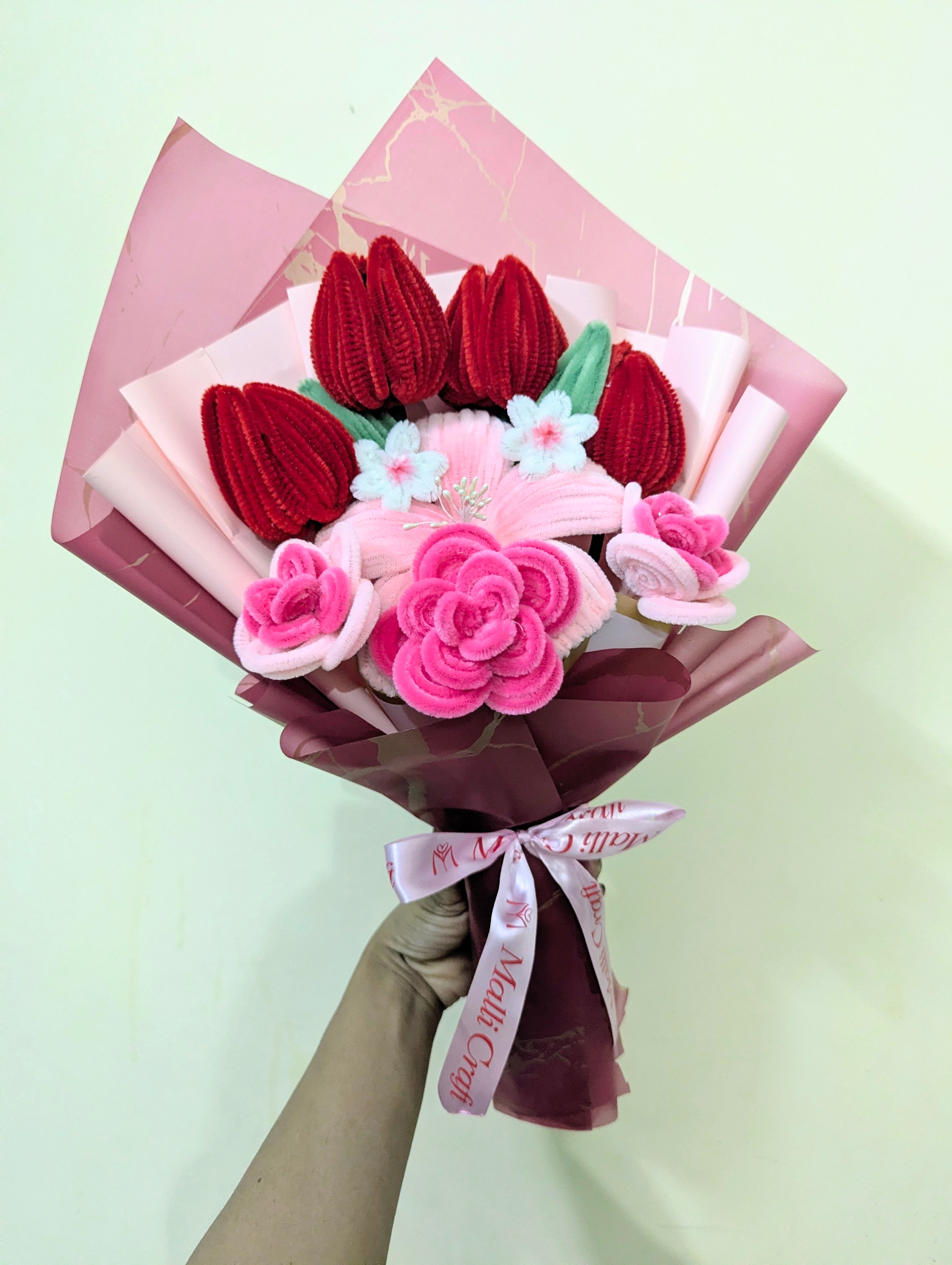 Crimson Blush Tulip Bouquet