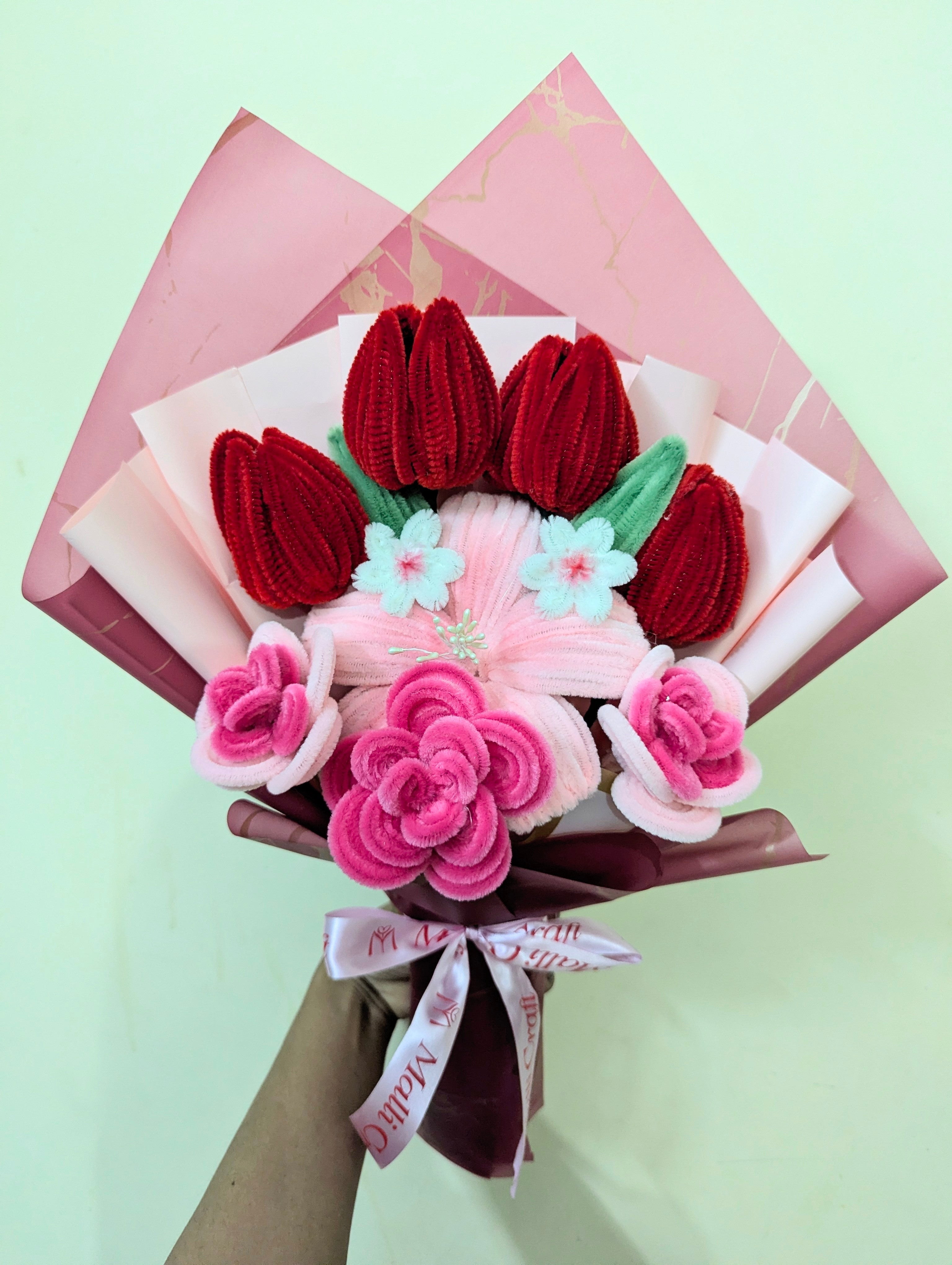 Crimson Blush Tulip Bouquet