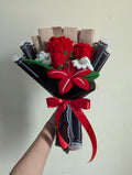 Scarlet Bloom Handmade Flower Bouquet