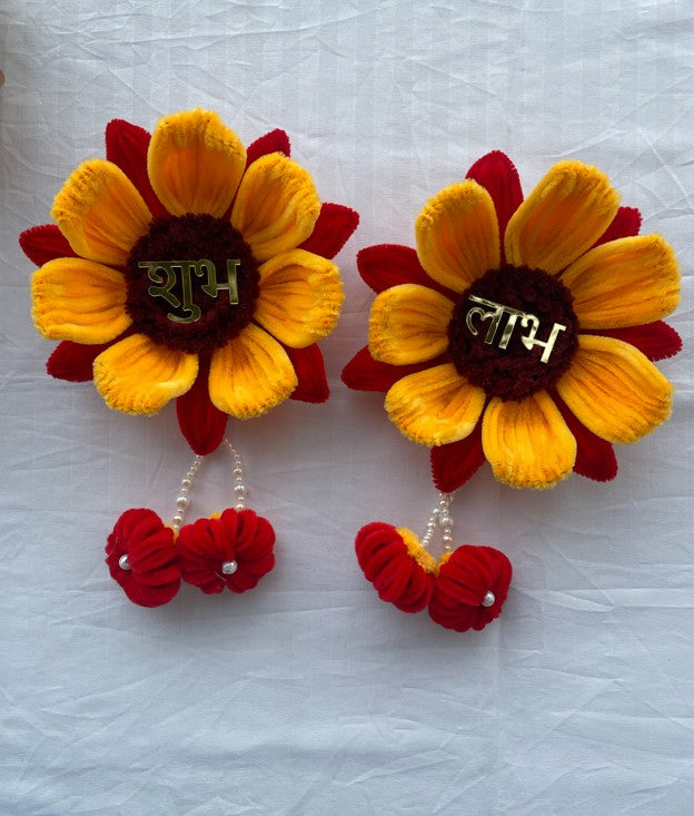 Shubh Labh Floral Door Hanging